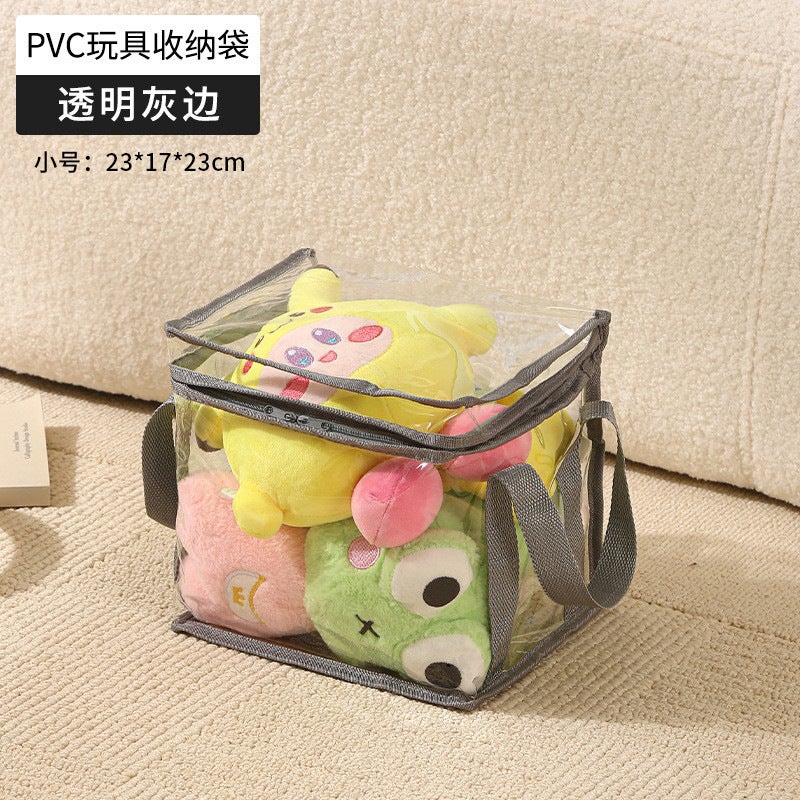 Book Storage Bag Dormitory Transparent Waterproof Textbook Storage Box Large Capacity Student Satchel Moisture-Proof Stationery Storage Bag - Image 1